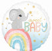 Sweet Baby Elephant 18-Inch Round Satin Foil Balloon