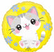 Kawaii Kitty 18-Inch Round Foil Balloon