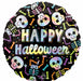 Bare Bones Halloween 18" Round Holographic Foil Balloon