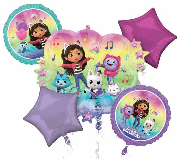 Gabby's Dollhouse Foil Balloon Bouquet
