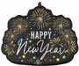 Festive Happy New Year Sparkle 24-Inch Holographic Foil Balloon