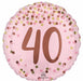 Pretty Pink 40 Round Foil Balloon, 18 Inch