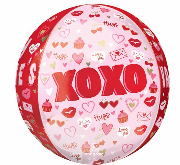 Valentine's Vibes 16-Inch Orbz Foil Balloon