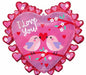 I Love You Birds 29-Inch Shaped Foil Balloon