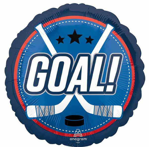Goal! Hockey 24-Inch Jumbo Round Foil Balloon
