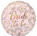 Bride to Be 18" Round Holographic Foil Balloon