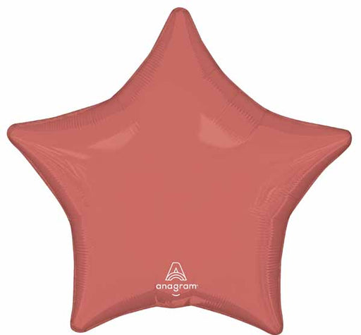 Coral Star Foil Balloon, 19 Inch
