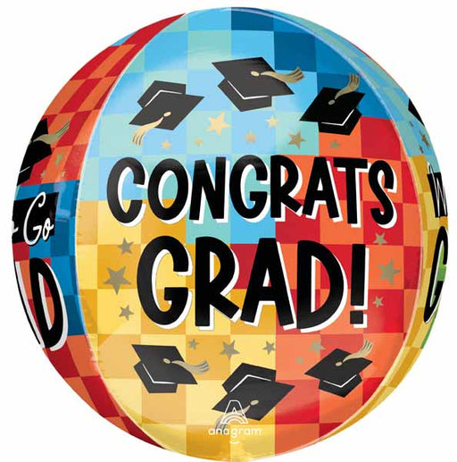 Way to Go Grad 16" Orbz Foil Balloon