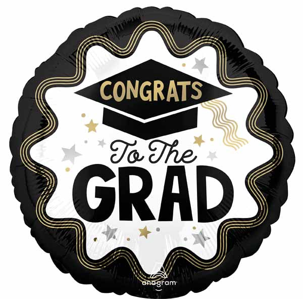 Congrats to the Grad 18" Round Foil Balloon