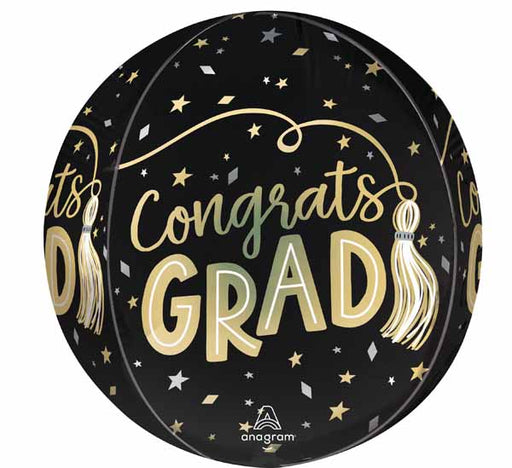 Tassel Congrats Grad 16-Inch Orbz Foil Balloon