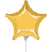 Gold Star 4-Inch Foil Balloon