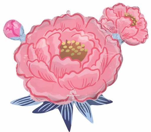 Peony Garden Flower 27-Inch Shaped Foil Balloon