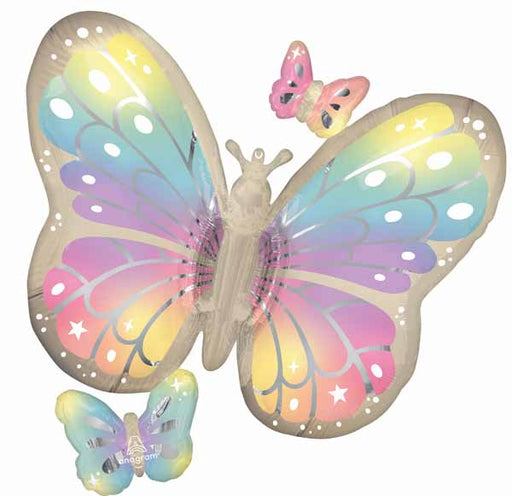 Flutter Butterflies 29-Inch Shaped Foil Balloon