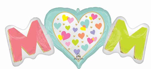 Playful Brights MOM Satin Foil Balloon, 40 Inch