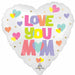 Playful I Love U Mom 28" Jumbo Foil Balloon