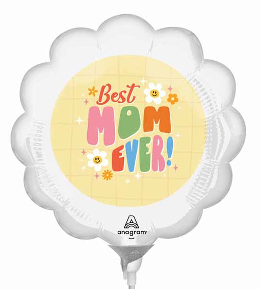 Retro Best Mom Ever! Mini Shape Foil Balloon