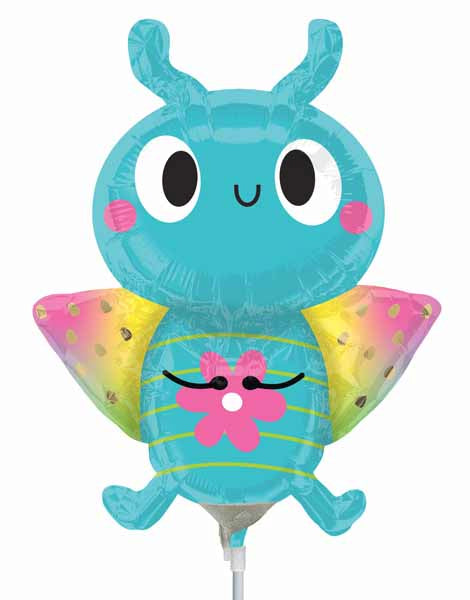Happy Beetle Bug Mini Shape Foil Balloon
