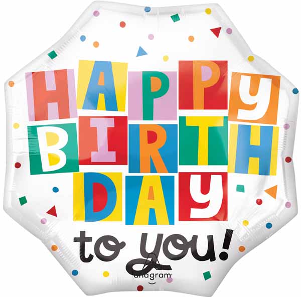 Celebrate the Day Happy Birthday 22" Foil Balloon