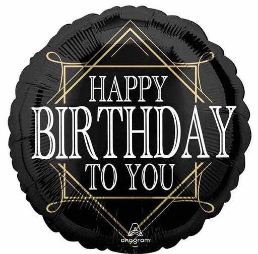 Prime of Life Happy Birthday 18-Inch Round Foil Balloon