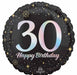 Sparkling 30th Birthday 18-Inch Round Foil Balloon