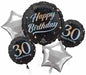 Sparkling 30th Birthday Foil Balloon Bouquet