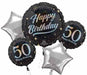 Sparkling 50th Birthday Foil Balloon Bouquet