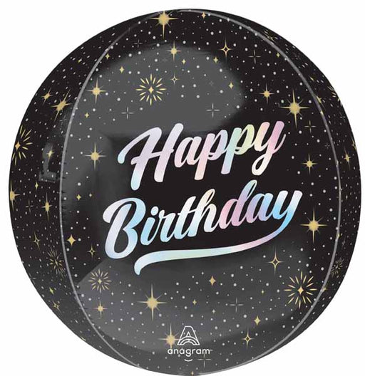 Sparkling Happy Birthday Orbz XL Foil Balloon