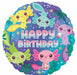 Axolotl Birthday 18-Inch Round Foil Balloon