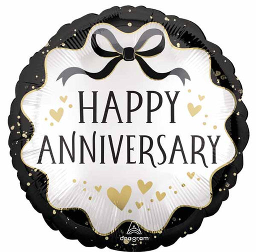 Ribbon Anniversary 18-Inch Round Foil Balloon