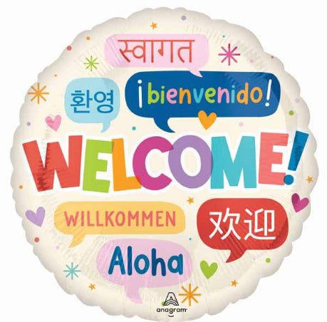 Welcome 18-Inch Round Foil Balloon