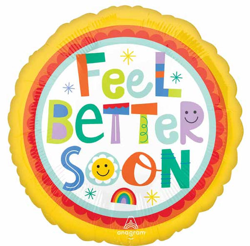 Playful Feel Better 18" Round Foil Balloon