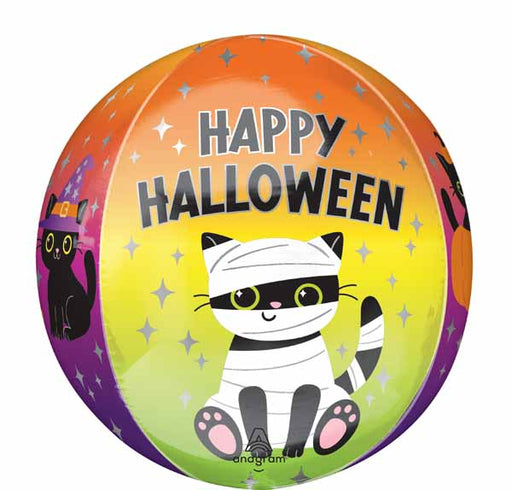 Purrfect Mummy Halloween 16-Inch Orbz Foil Balloon