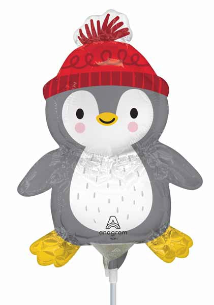 Frosted Penguin Mini Shape Foil Balloon