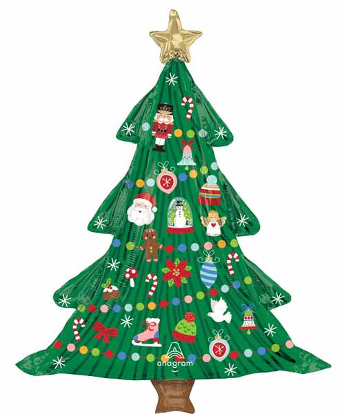 Timeless Christmas Tree 36-Inch Foil Balloon