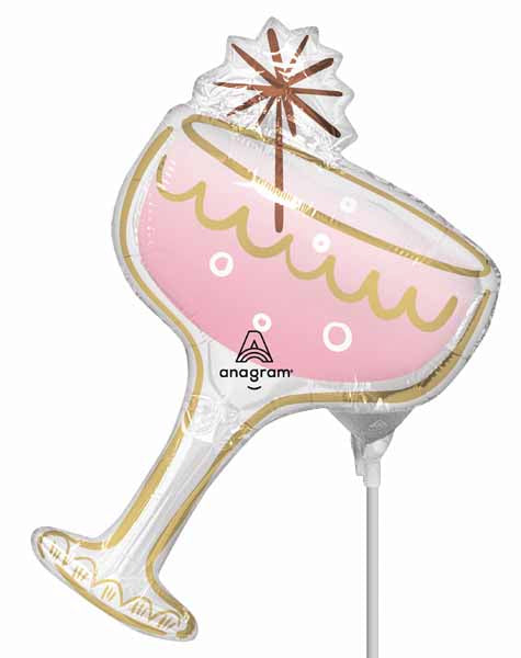 Radiant Toasts Glass Mini Shape Foil Balloon