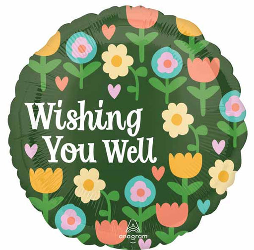 Healing Blooms 18" Round Get Well Foil Balloon