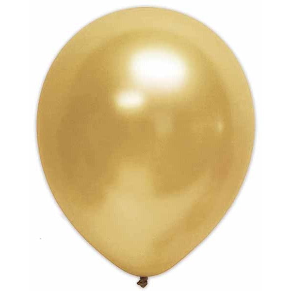 Trico 12-Inch Pearl Gold Latex Balloons, 100-Pack