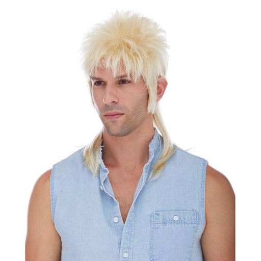 Perruque de costume coupe mulet blonde
