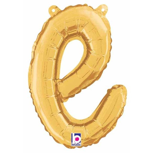 Ballon lettre E en écriture cursive doré de 14 po