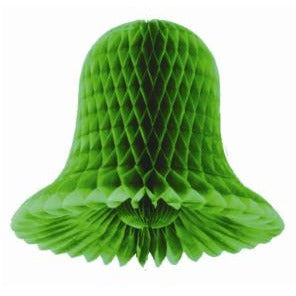 5-Inch Green Westminster Tissue Bells, 4-Pack