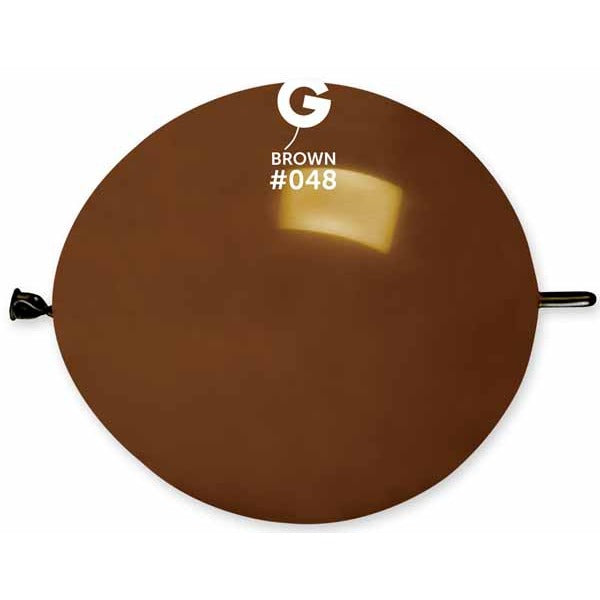 Gemar Glink 13-Inch Brown #048 Latex Balloons, 50 Count