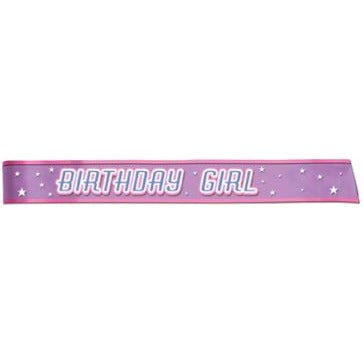 BIRTHDAY GIRL SASH 33"X4" 1/PKG