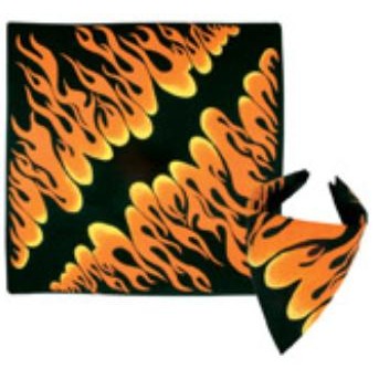 Flame Bandana, 22 x 22 Inches