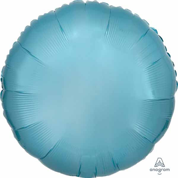 18" Pearl Pastel Blue Round Foil Balloon