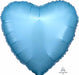 18-Inch Pearl Pastel Blue Heart Foil Balloon