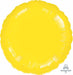 18" Metallic Yellow Round Foil Balloon