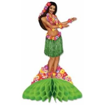 14-Inch Hula Luau Table Centerpiece