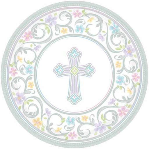 Blessed Day 7-Inch Dessert Plates, 18 Count