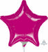 Fuchsia Star Foil Balloon, 9 Inch