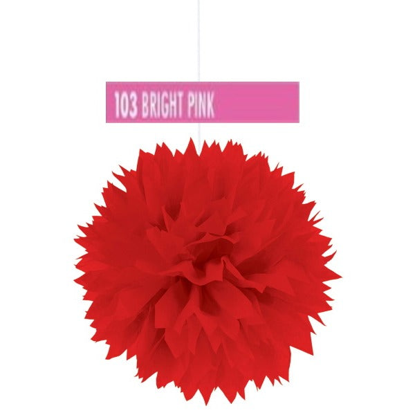16" FLUFFY DECORATIO N PINK 3PK/12CS